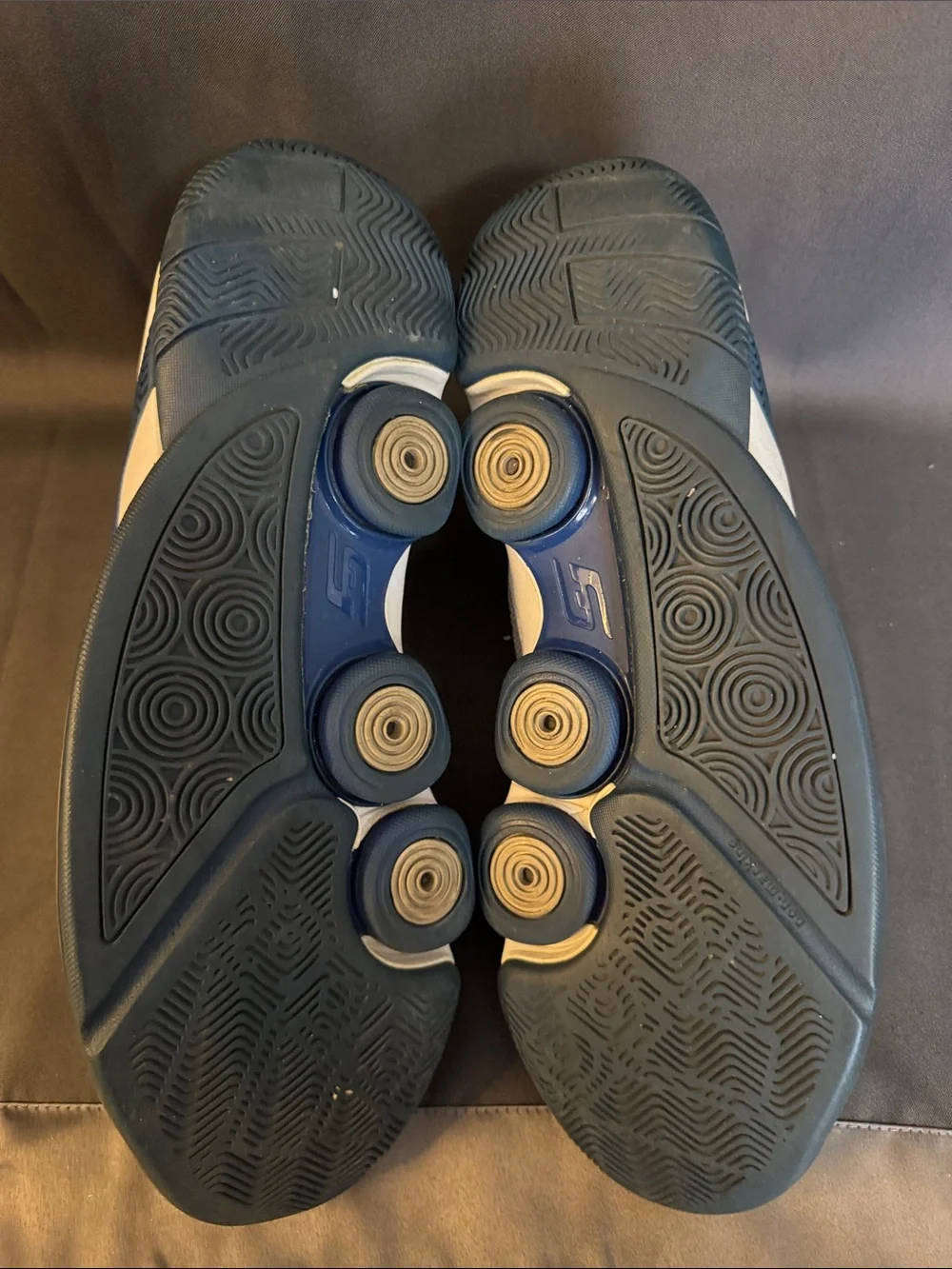 Vintage Adidas Formotion Blue and Grey High-Top Athletic Sneakers